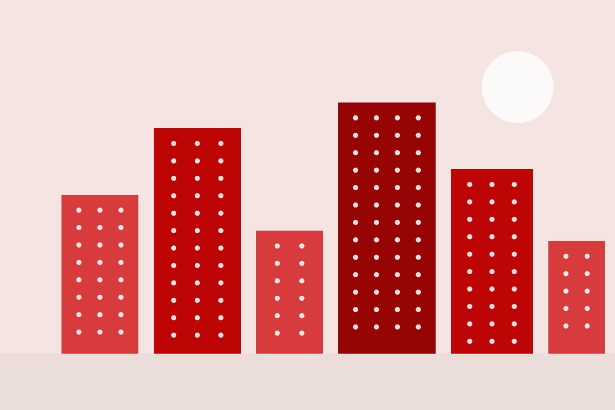 Illustration of apartment towers