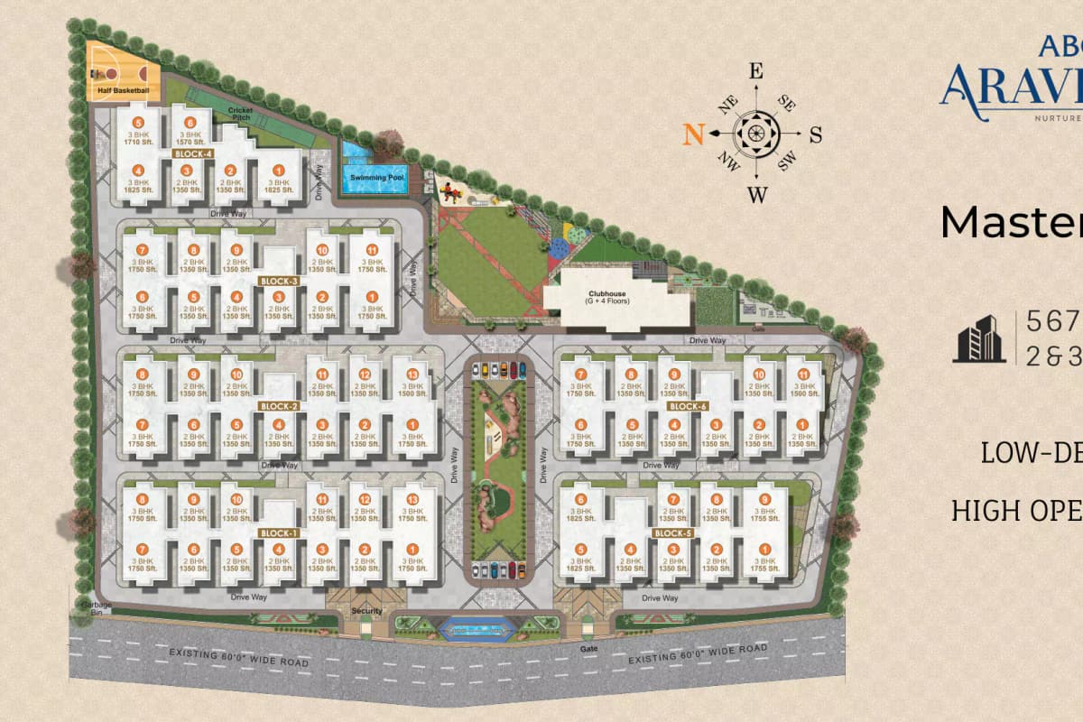 Abode Aravindam: Master plan, 567 flats