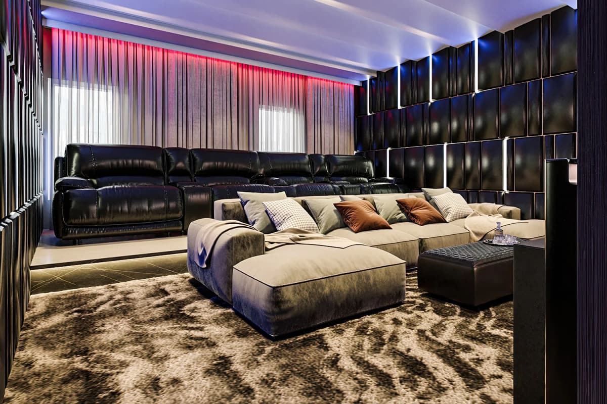 Ankura Iqon West: Home theatre room (rendering)