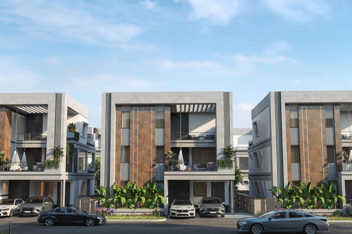 Ankura Iqon West: Villa row facades (rendering)