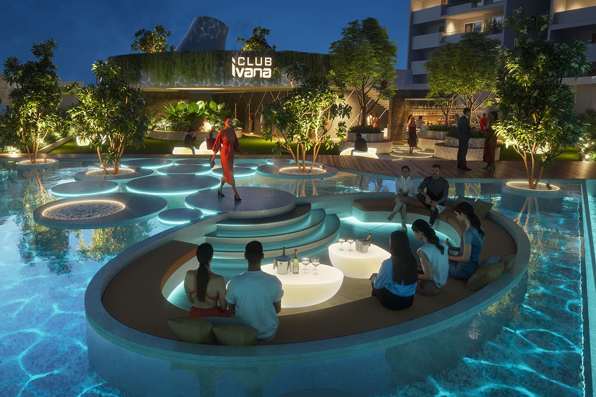Anvita Ivana: Pool with island seating