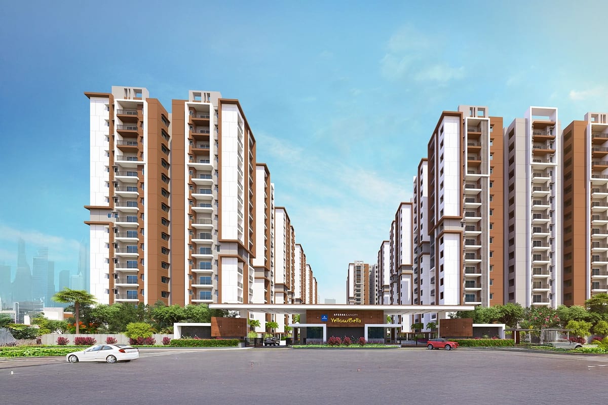 Aparna Kanopy Yellow Bells, apartment project in Kompally, Hyderabad