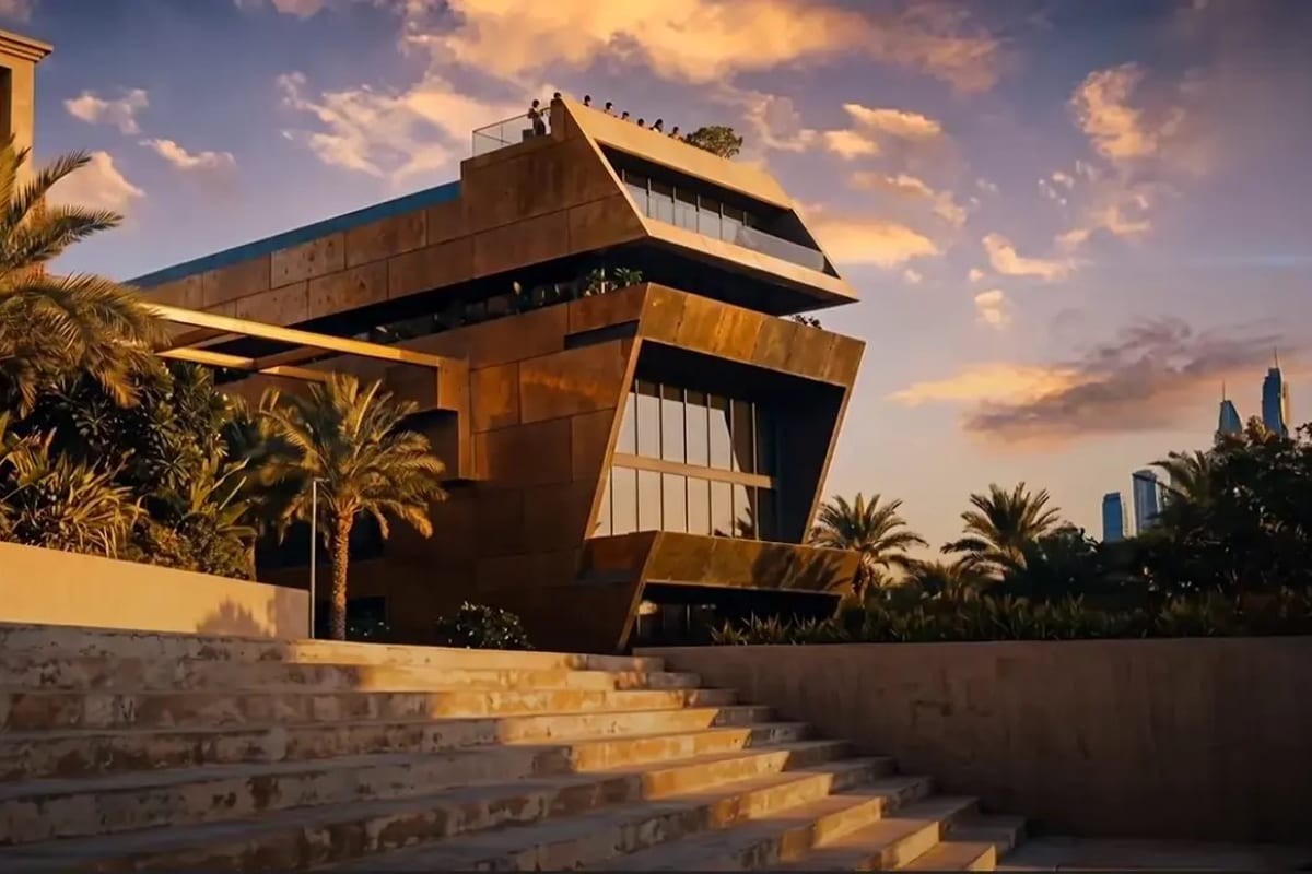Brigade Barcelona: Clubhouse exterior at dusk