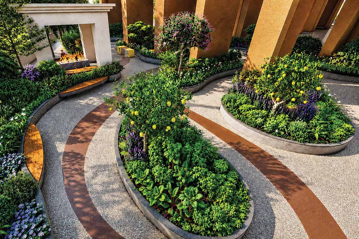Brigade Barcelona: Garden walkway