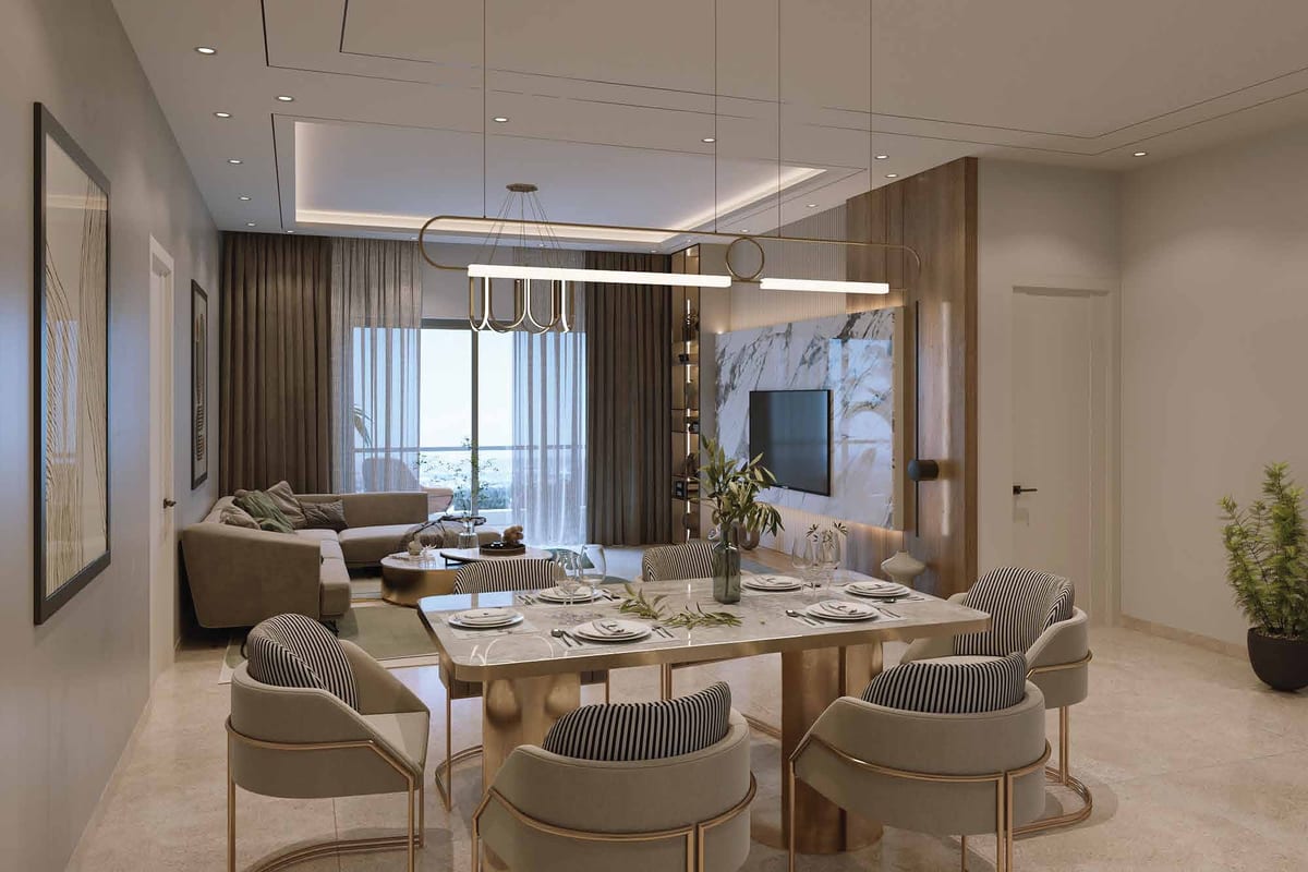 Candeur Eternia: Sample living and dining room