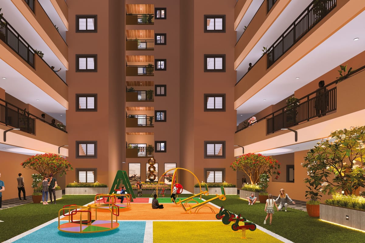 EAPL Sri Tirumala Fortune: Central courtyard with play area