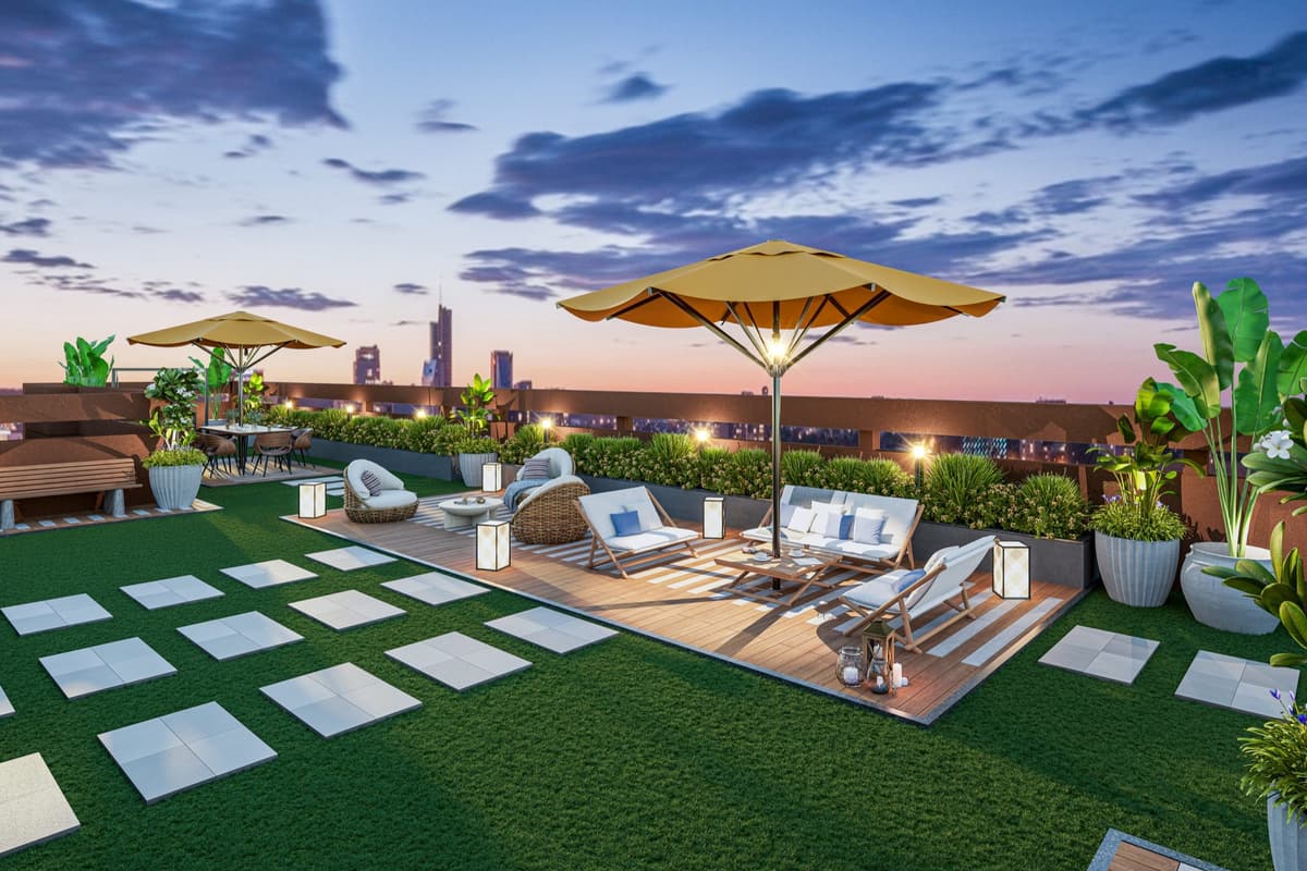 EAPL Sri Tirumala Fortune: Rooftop lounge and lawn