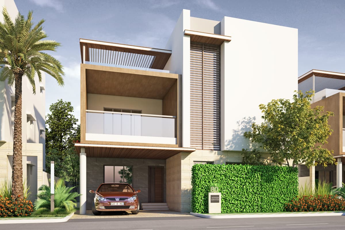 Keerthi Riverside: Villa front elevation