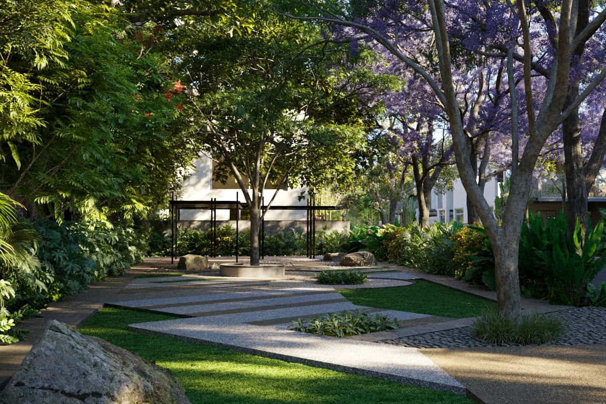 Keerthi Sanctuary: Landscaped garden path