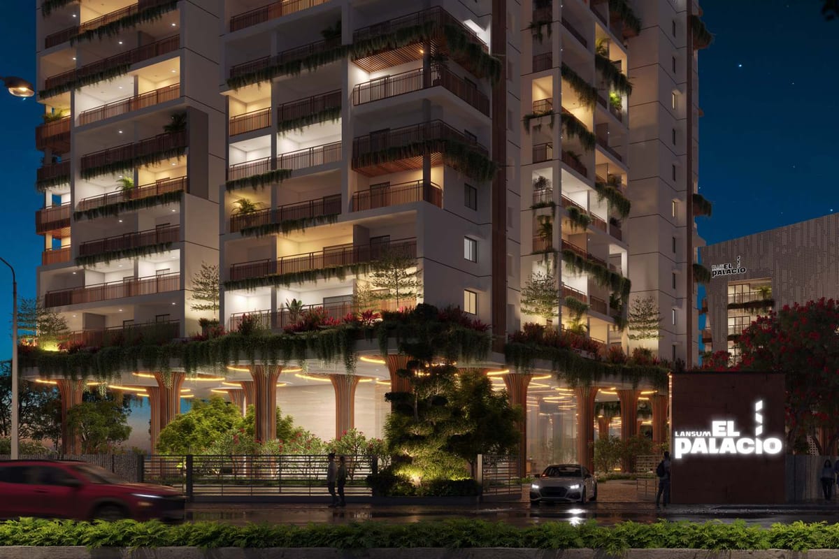 Lansum El Palacio: Project entrance at night