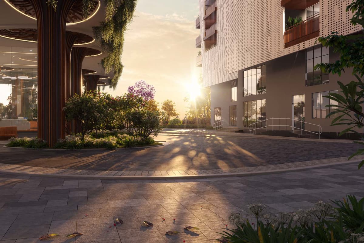 Lansum El Palacio: Stilt-level walkway at sunrise
